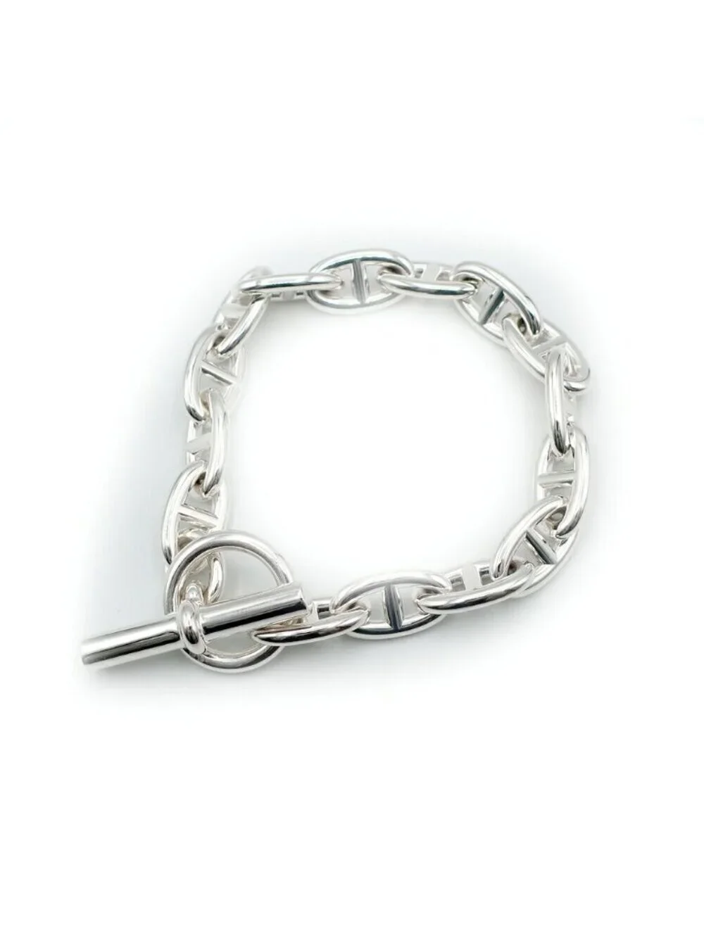 Hermes Chaine D'ancre GM Bracelet 925 Silver 15 Links